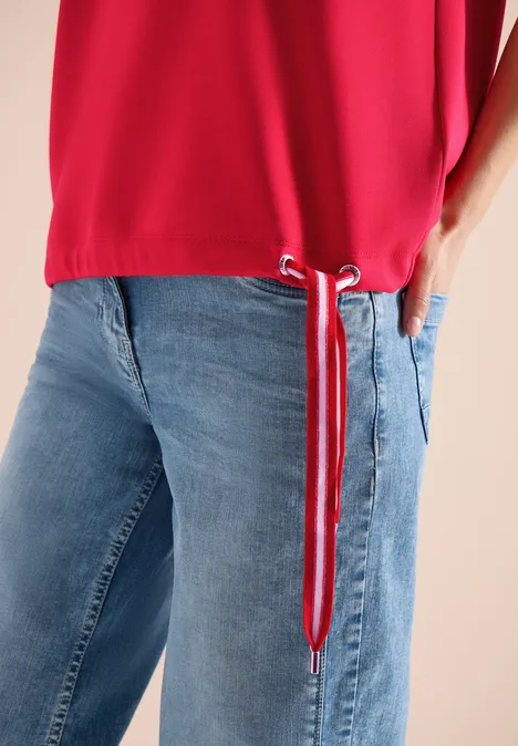 T-Shirt mit Rundhals und Raffung glazed apple red T-Shirt mit Rundhals und Raffung glazed apple red