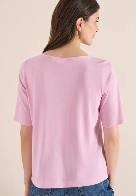 T-Shirt mit Boatneck und Wording light blush rose T-Shirt mit Boatneck und Wording light blush rose