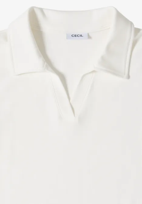 Kurzarm Poloshirt in Unifarbe vanilla white Kurzarm Poloshirt in Unifarbe vanilla white