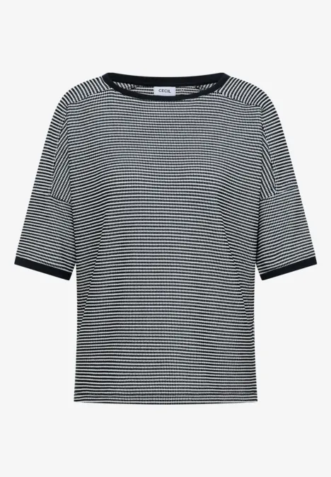 Shirt mit Boatneck und Struktur universal blue