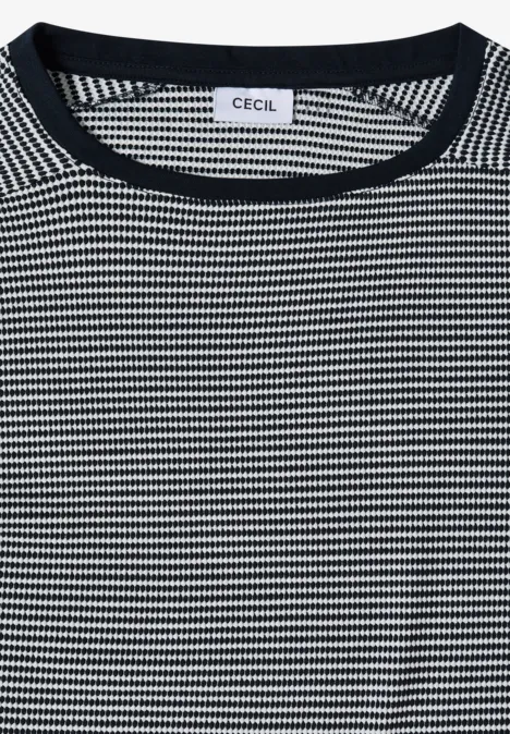 Shirt mit Boatneck und Struktur universal blue