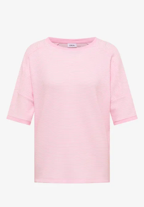 Shirt mit Boatneck und Struktur light blush rose Shirt mit Boatneck und Struktur light blush rose
