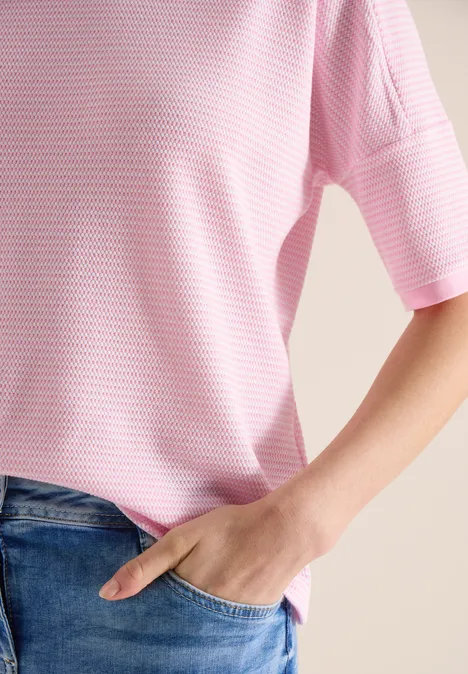 Shirt mit Boatneck und Struktur light blush rose Shirt mit Boatneck und Struktur light blush rose