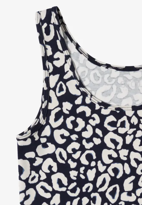 Top mit Rundhals und Leo-Muster urban dark blue Top mit Rundhals und Leo-Muster urban dark blue