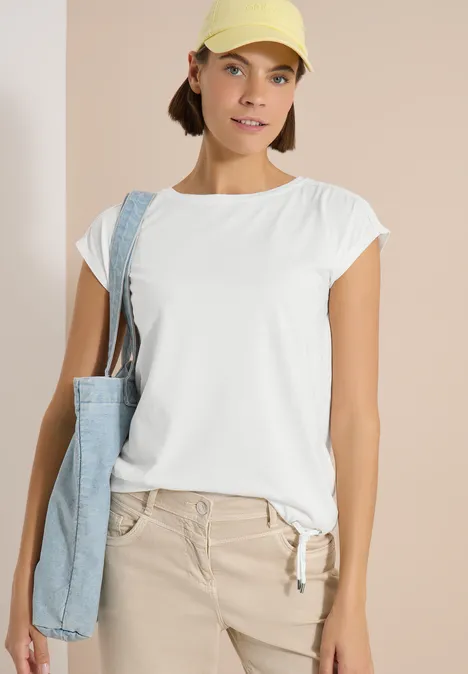 T-Shirt mit Crochet-Details vanilla white T-Shirt mit Crochet-Details vanilla white