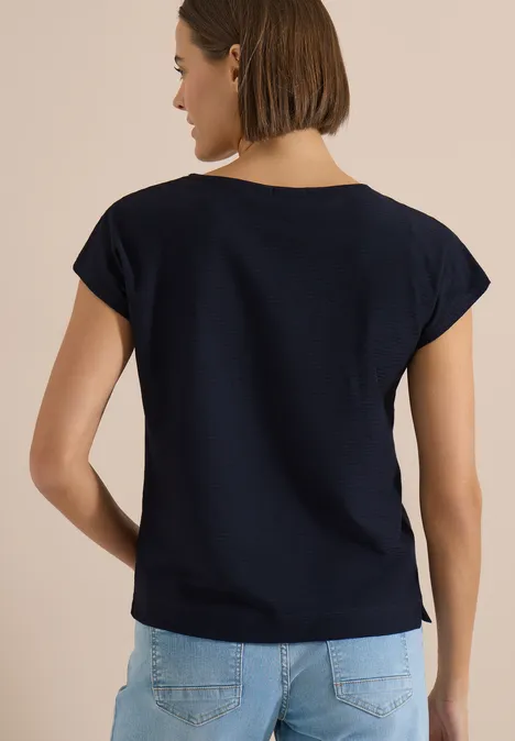 T-shirt à col bateau et structure urban dark blue