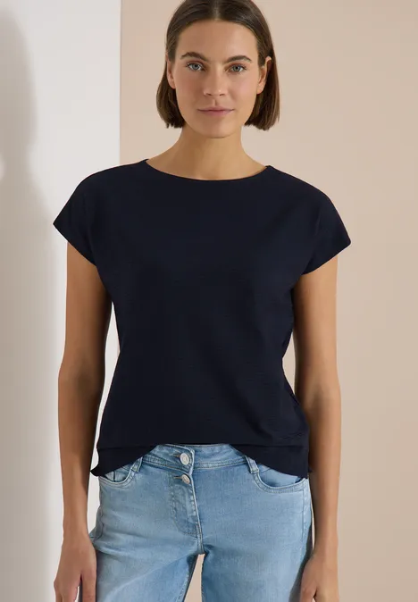 T-shirt à col bateau et structure urban dark blue