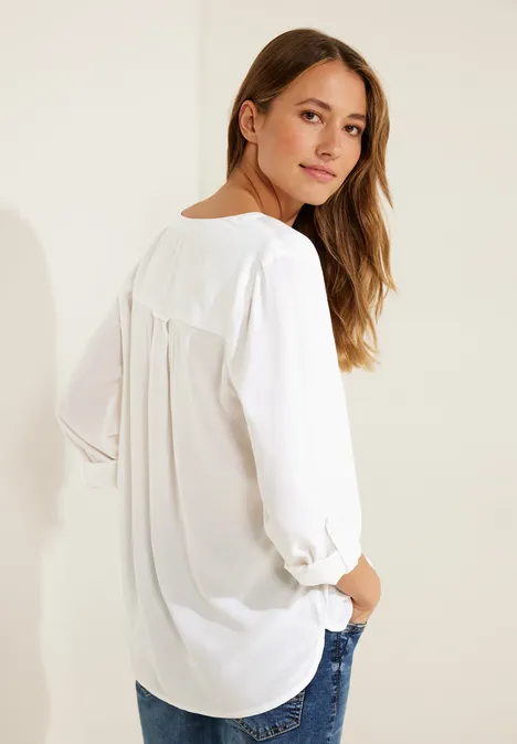 Blouse in effen kleur White Blouse in effen kleur White