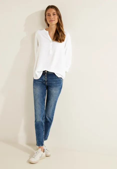 Blouse in effen kleur White Blouse in effen kleur White