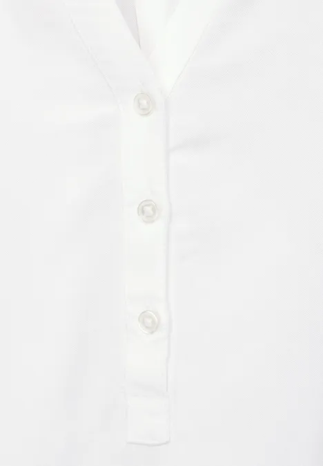Blouse in effen kleur White Blouse in effen kleur White