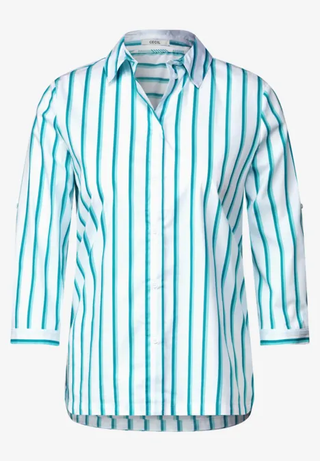 Bluse mit Multicolorstreifen clary mint