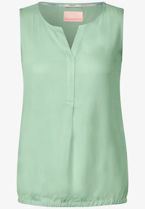 Blousetop in effen kleur fresh salvia green