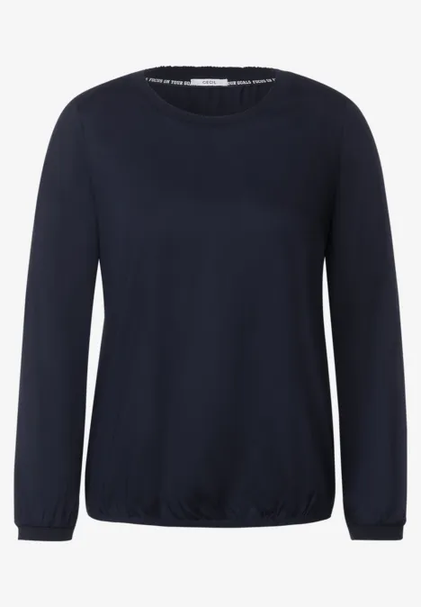Viskose Bluse night sky blue