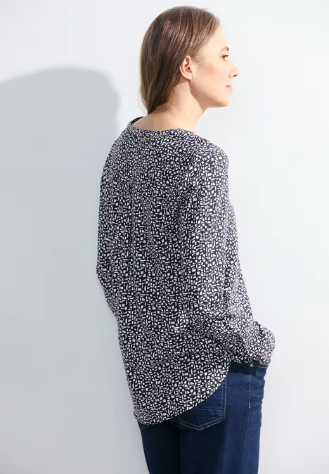 Blouse met onopvallend patroon universal blue