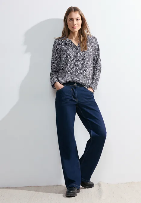 Blouse met onopvallend patroon universal blue