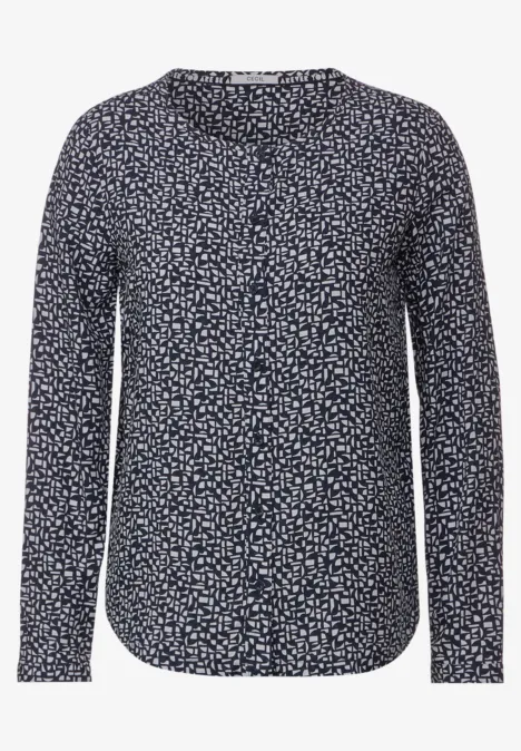 Dobby Viskosebluse universal blue