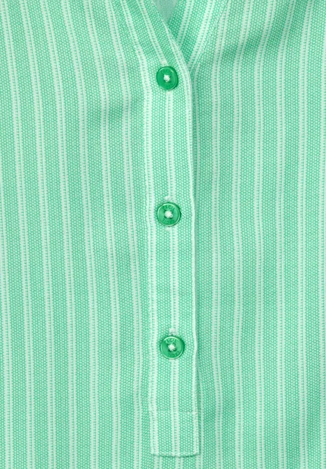 Viskose Streifenbluse celery green