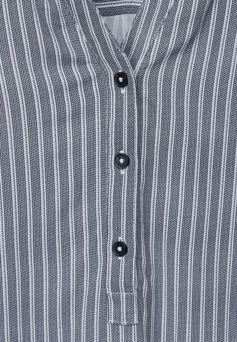 Viskose Streifenbluse universal blue Viskose Streifenbluse universal blue