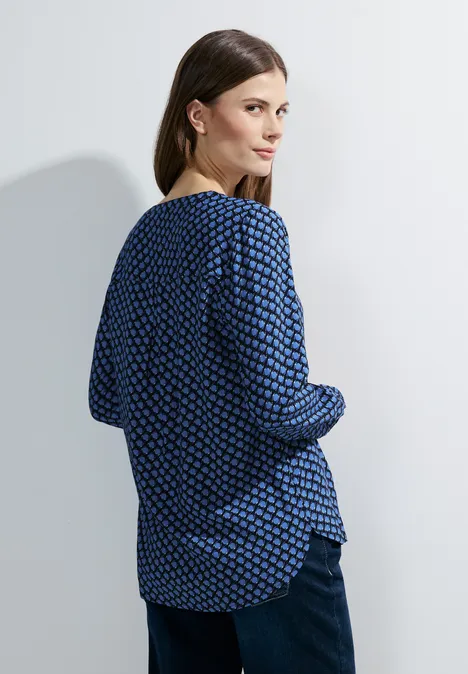 Print Tunikabluse universal blue