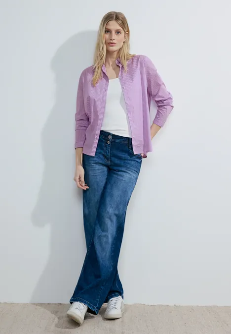Gestreifte Hemdbluse sporty lilac