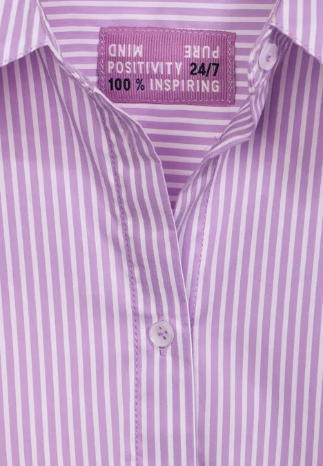 Gestreifte Hemdbluse sporty lilac