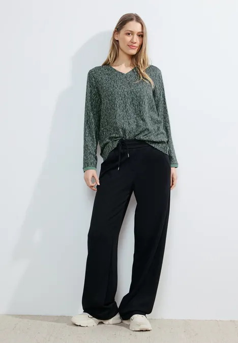 Bluse mit Minimalprint strong khaki