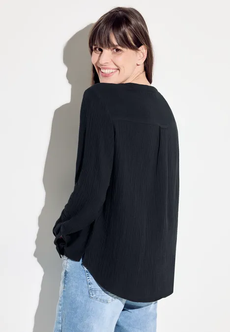 Musselin Bluse universal blue