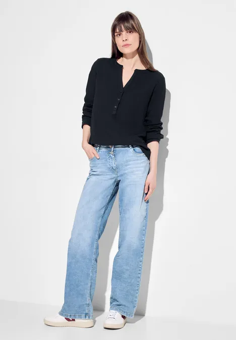 Musselin Bluse universal blue