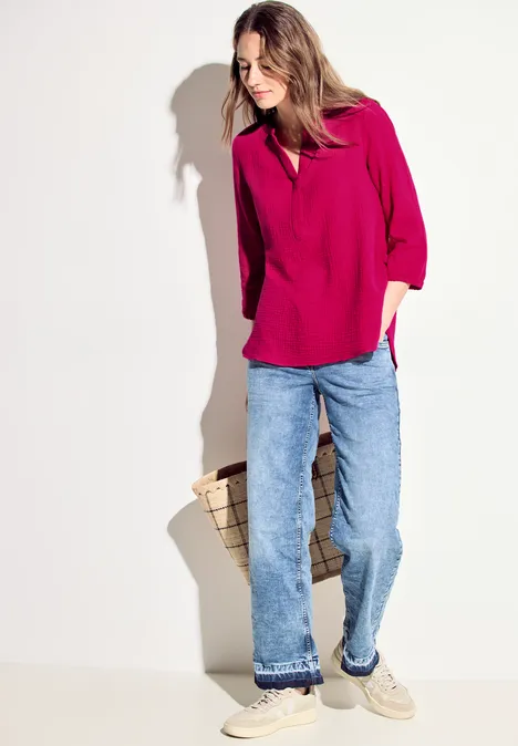 Musselin Bluse pink sorbet