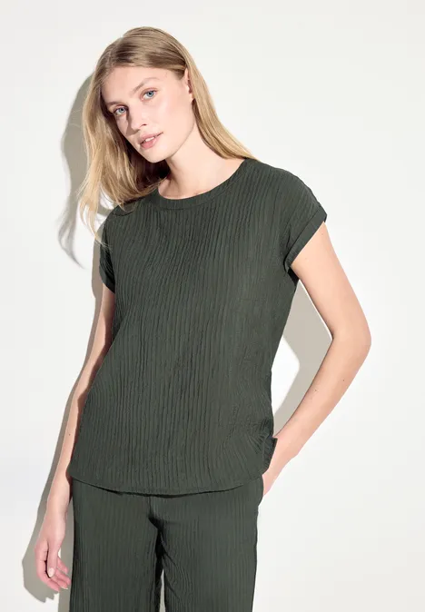 Struktur Blusenshirt cool khaki