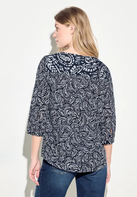 Tunika Print Bluse Black