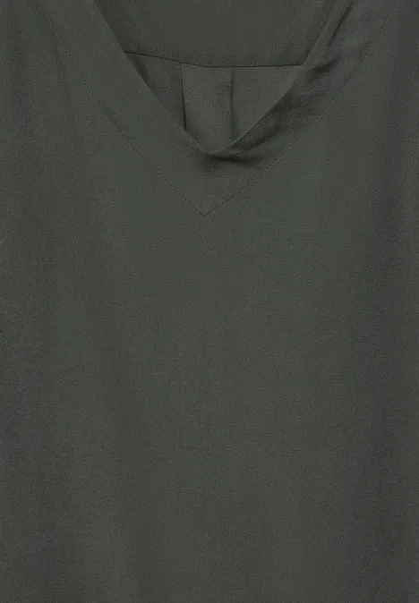Bluse mit Knotendetail cool khaki