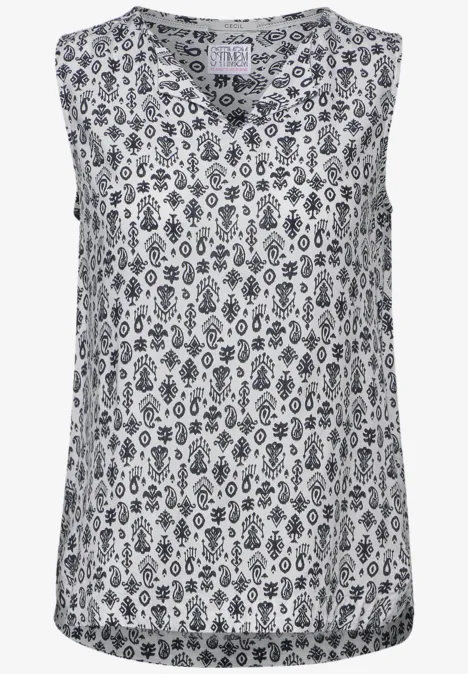 Blusentop mit Print vanilla white