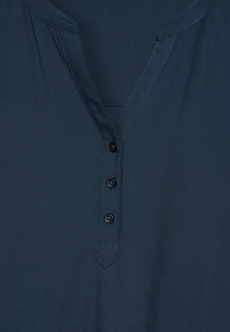 Viskose Bluse dark petrol blue