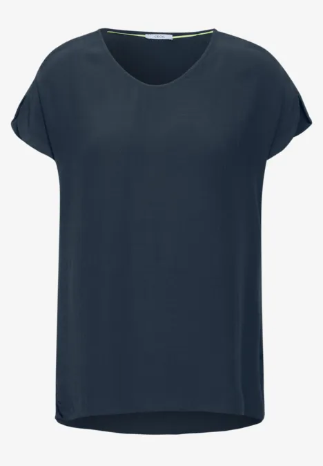 Luftige Viskose Bluse dark petrol blue