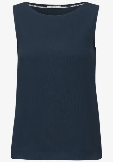 Struktur Blusentop dark petrol blue