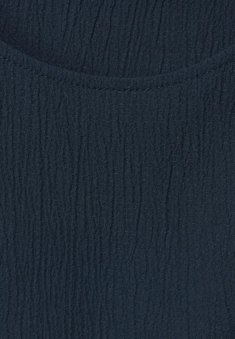 Struktur Blusentop dark petrol blue