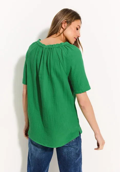 Musselin Bluse fresh apple green