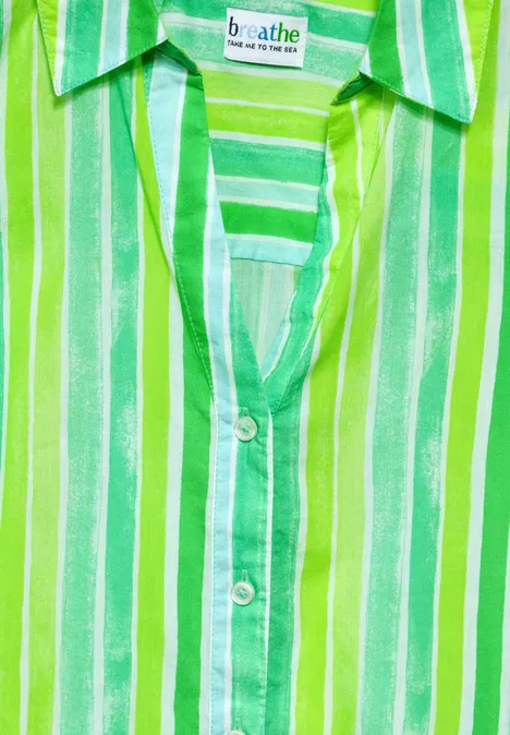 Gestreifte Hemdbluse fresh apple green