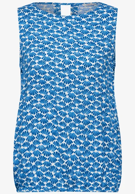 Blusentop mit Print azure blue