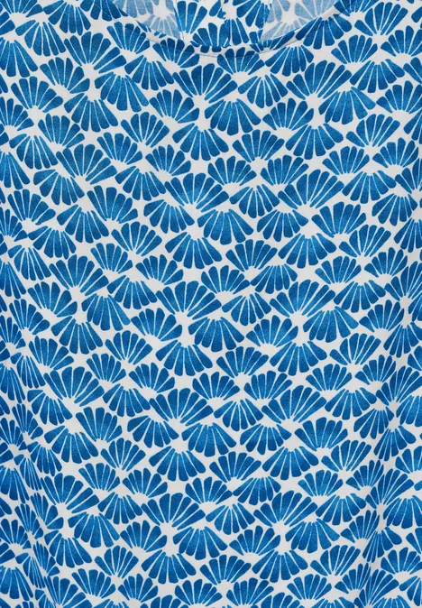 Blusentop mit Print azure blue