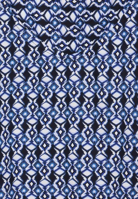 Bluse mit grafischem Muster universal blue