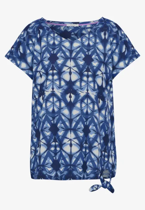 Bedruckte T-Shirt-Bluse universal blue