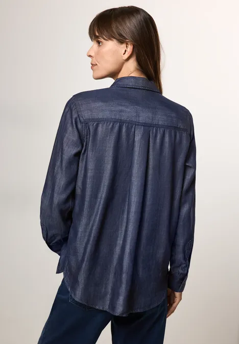 Blouse au look denim Dark blue wash