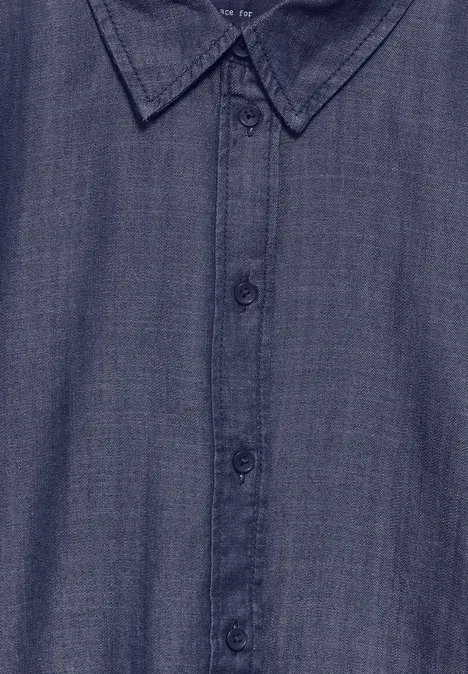 Blouse au look denim Dark blue wash