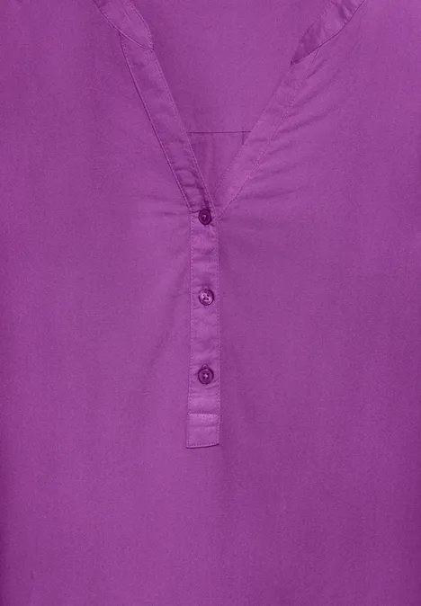 Bluse mit Turn-Up iced violet