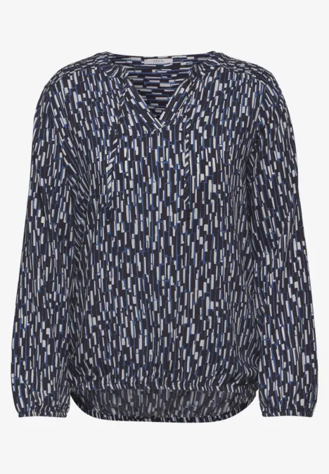 Bluse mit Smock-Detail universal blue
