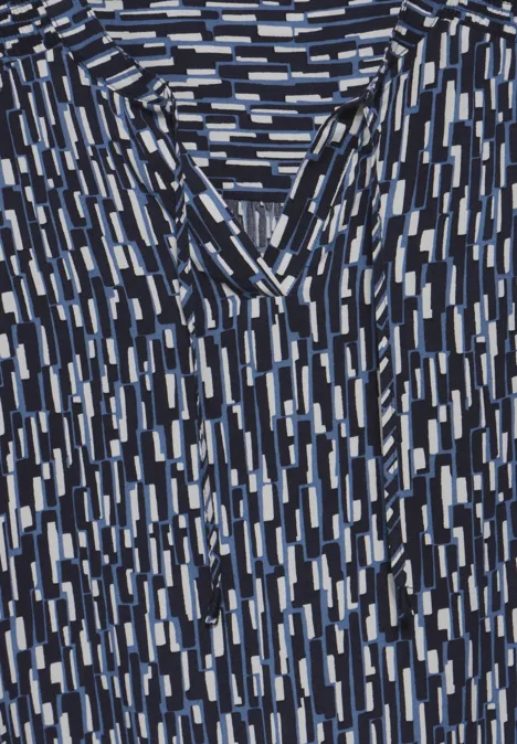 Bluse mit Smock-Detail universal blue