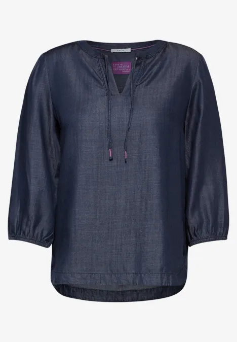 Lyocell blouse Dark blue wash