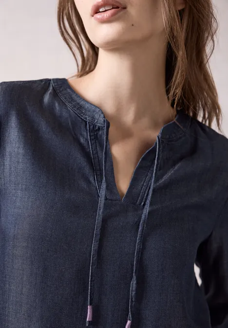 Lyocell blouse Dark blue wash